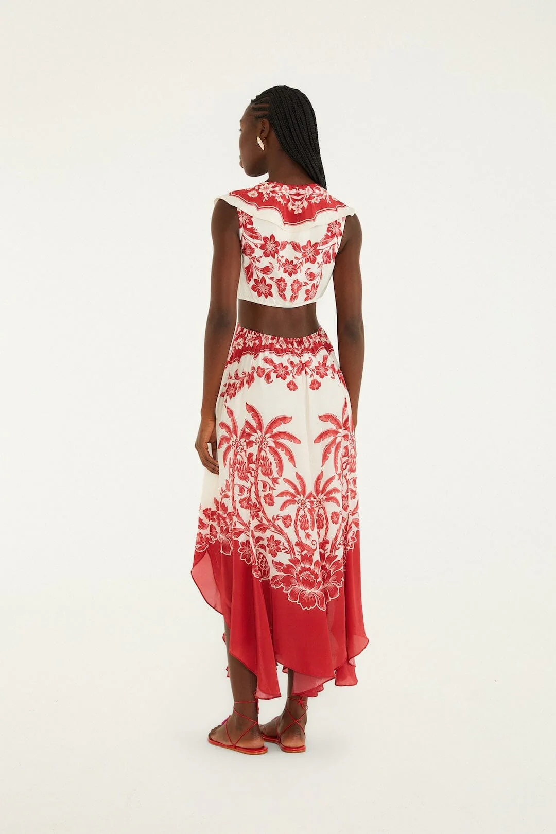 Sand Guanacaste Cut-Out Waist Sleeveless Midi Dress - Image 3