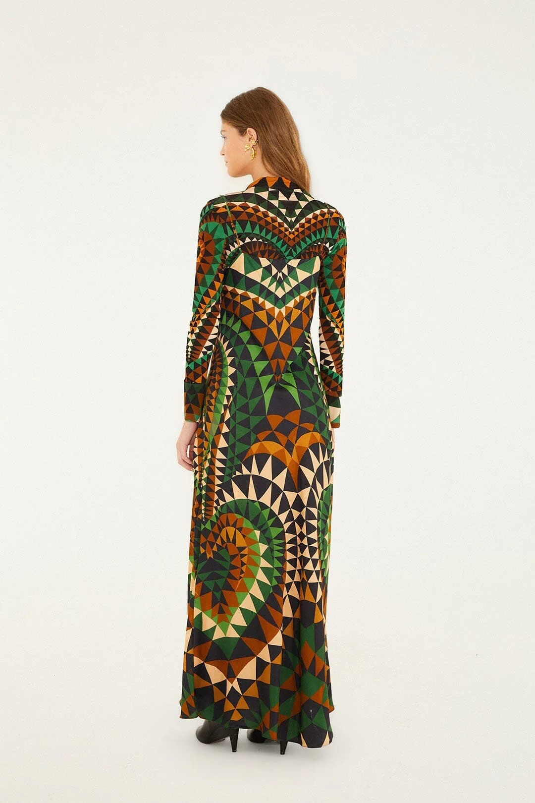 Multicolor Heart Deco Lenzing™ Ecovero™ Viscose Slip Maxi Dress - Image 3