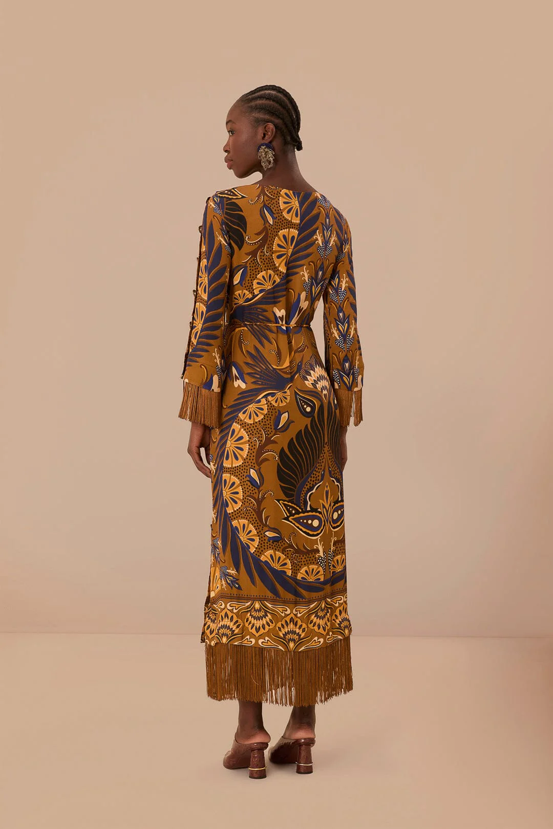 Gold Heart Forest LENZING™ ECOVERO™ Viscose Maxi Dress - Image 3