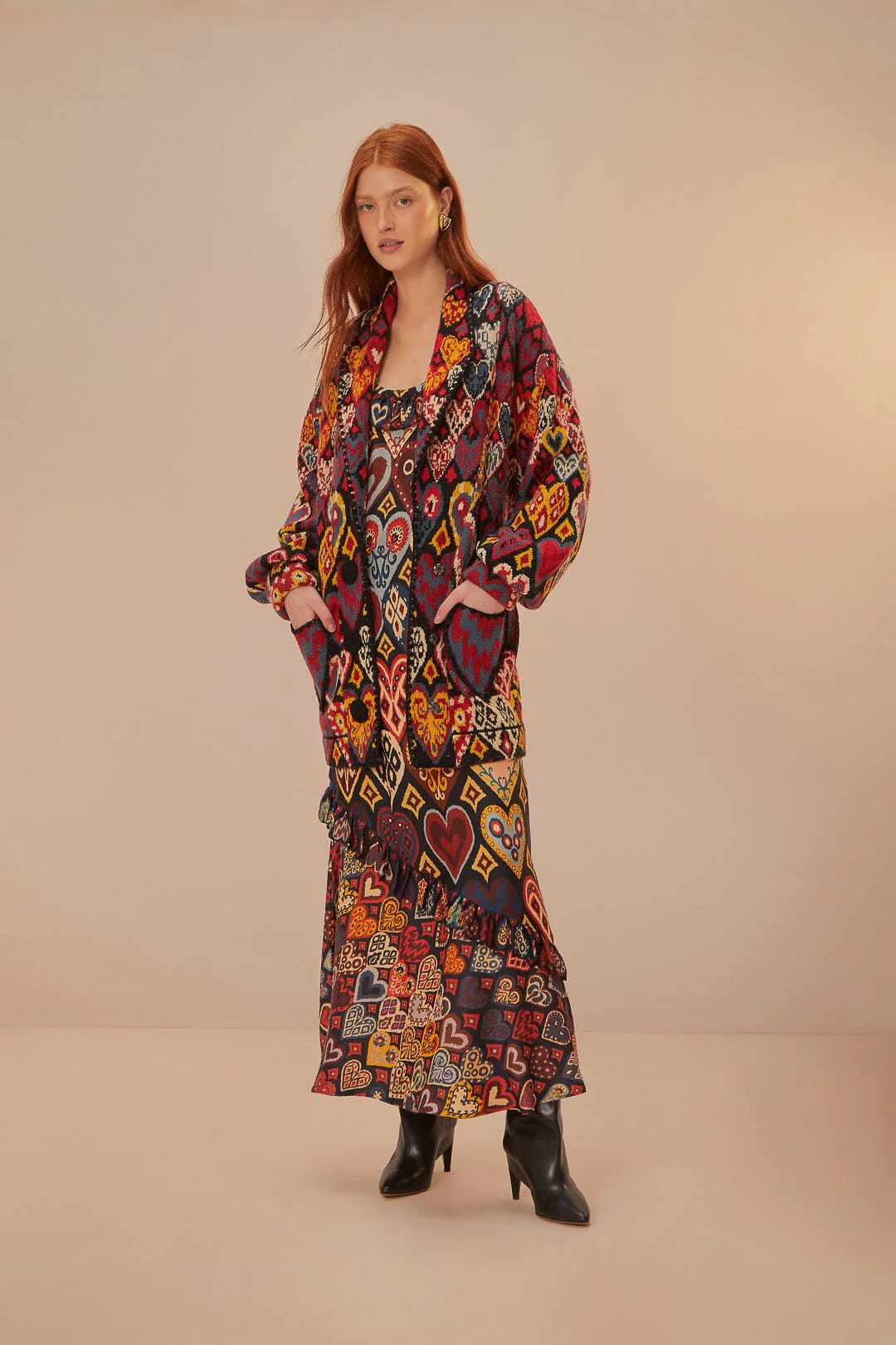 Hearts Ikat Knit Blazer - Image 2