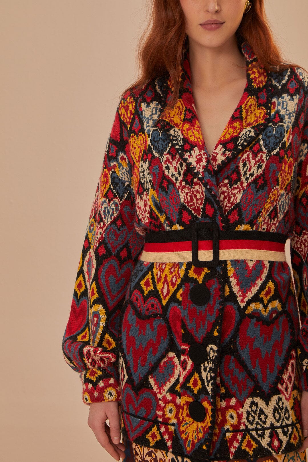Hearts Ikat Knit Blazer - Image 3