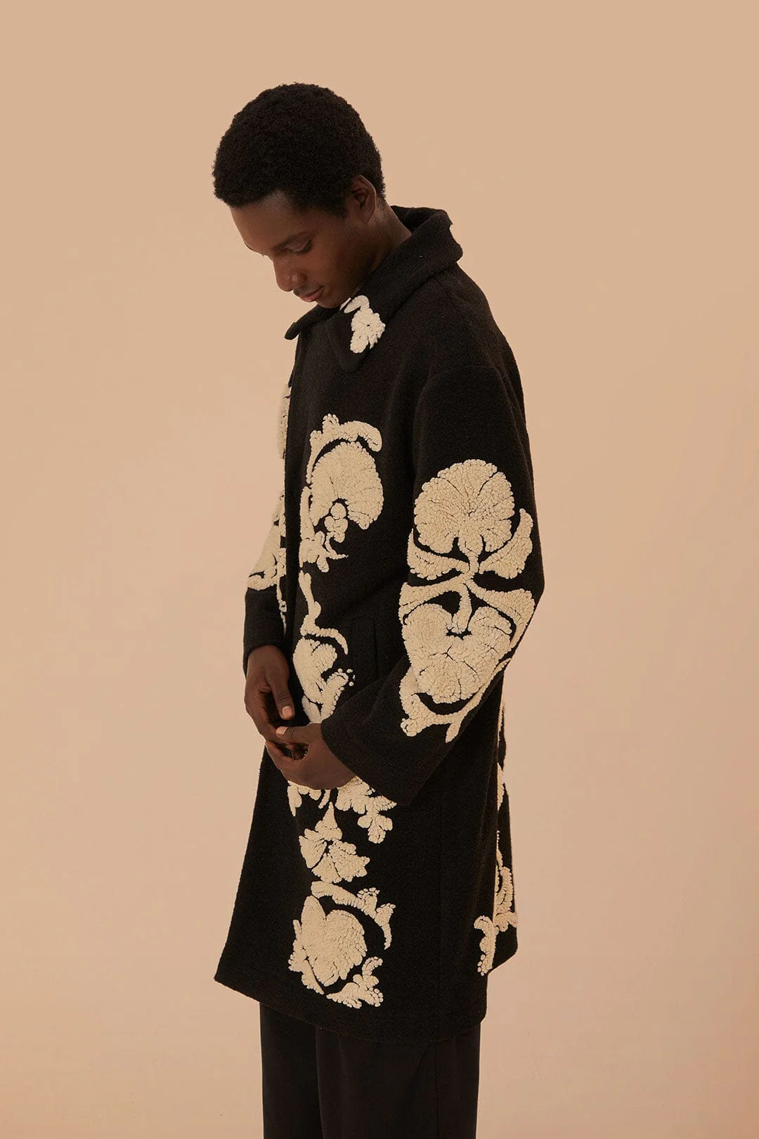 Black Helen Fleece Coat - Image 3