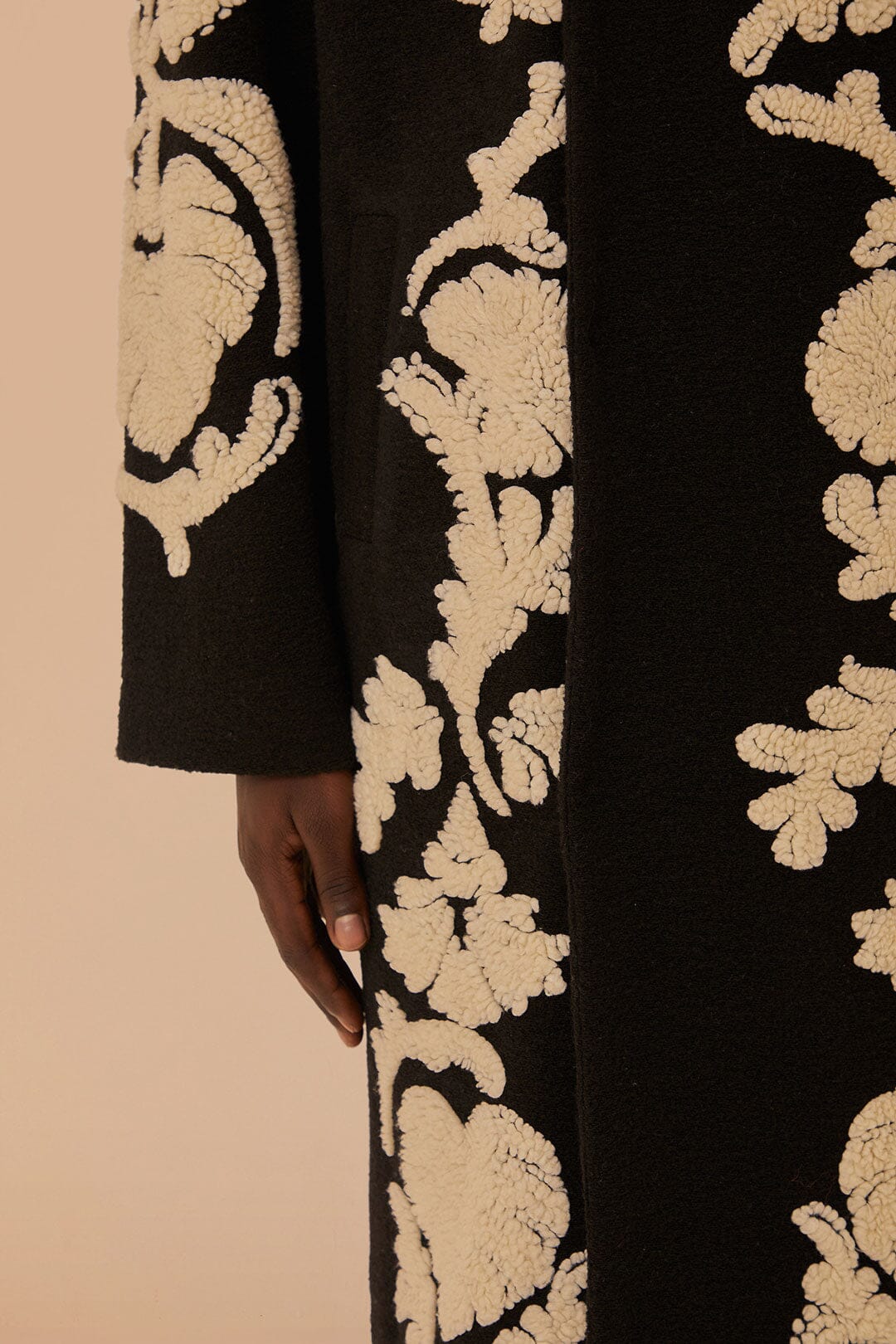 Black Helen Fleece Coat - Image 4