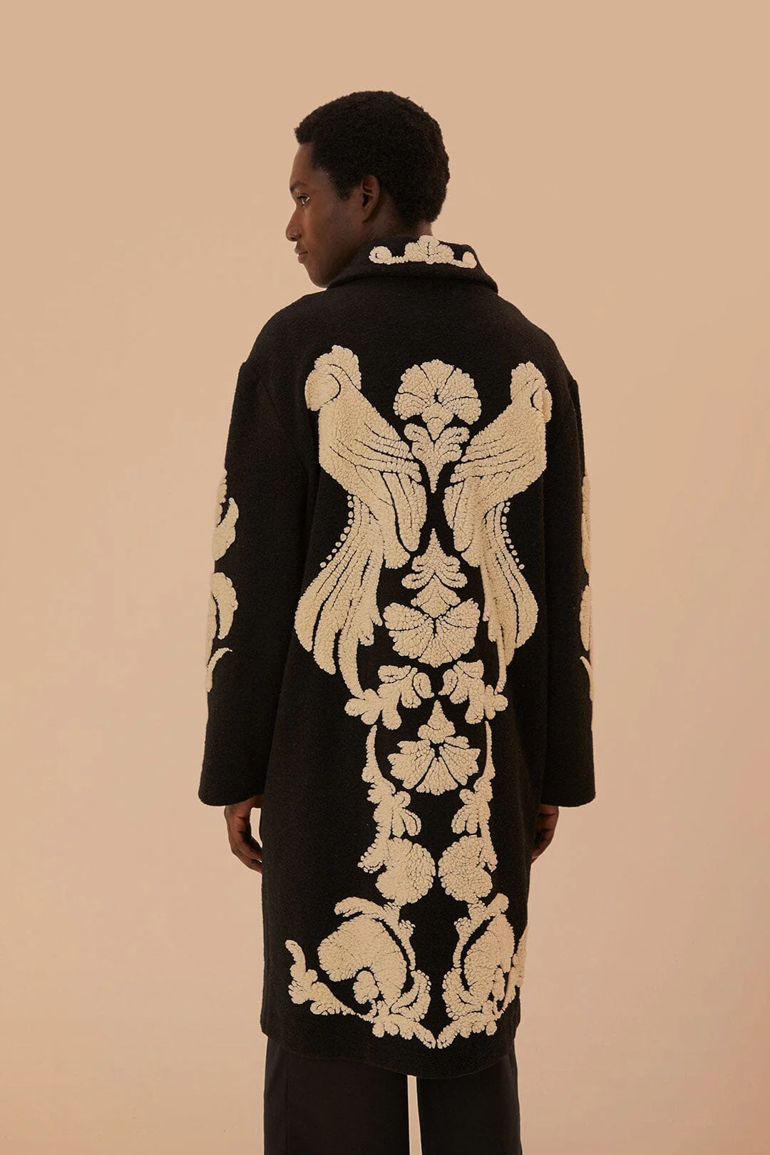 Black Helen Fleece Coat - Image 5