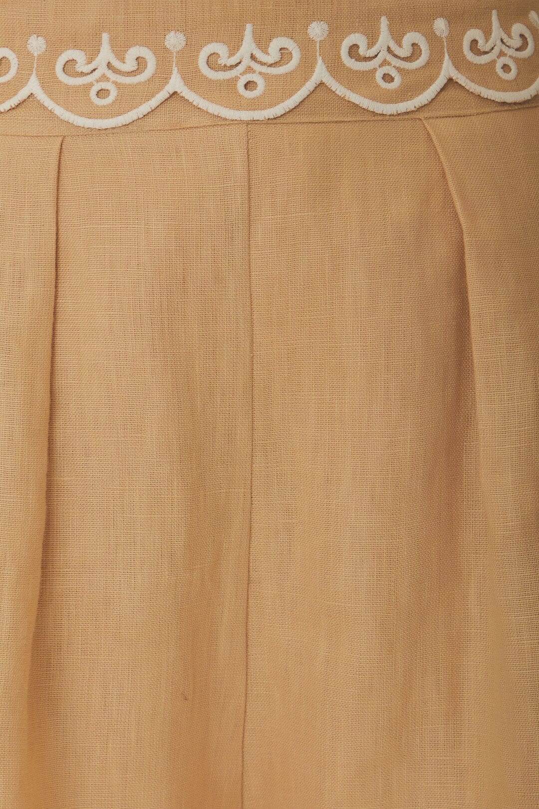 Khaki Embroidered Euroflax™ Premium Linen Shorts - Image 6