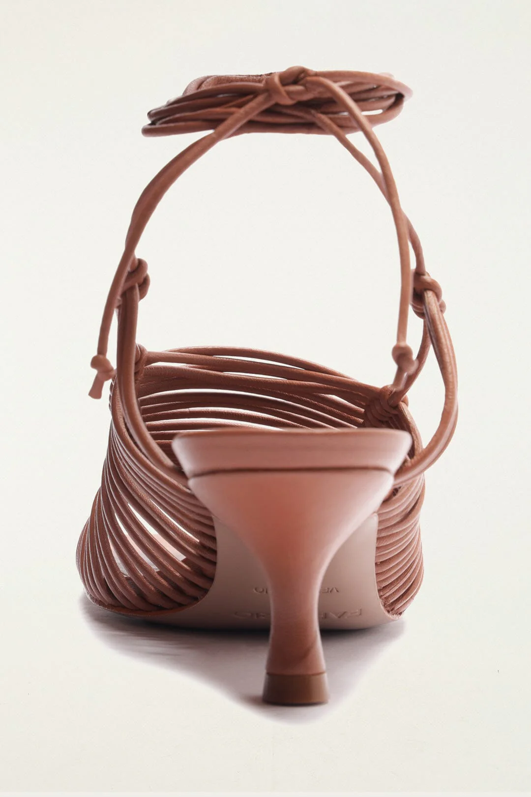 Brown Macrame Heeled Sandal - Image 4