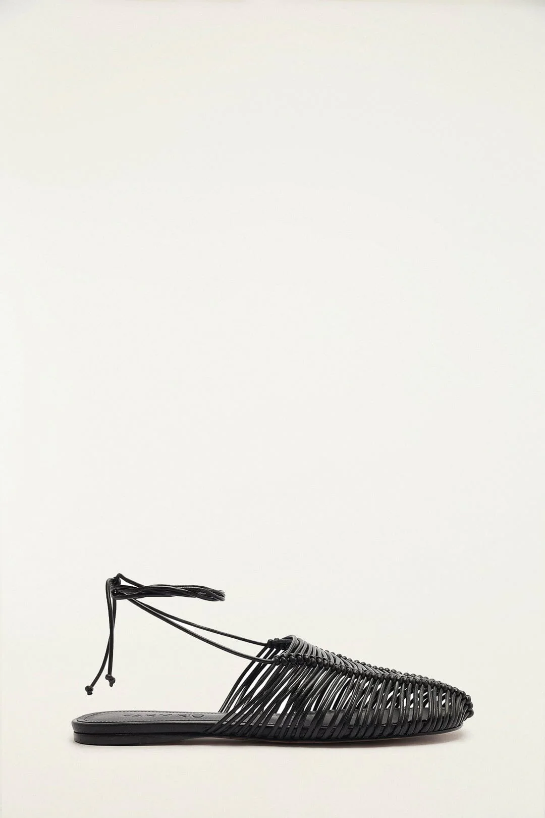Black Macrame Mule