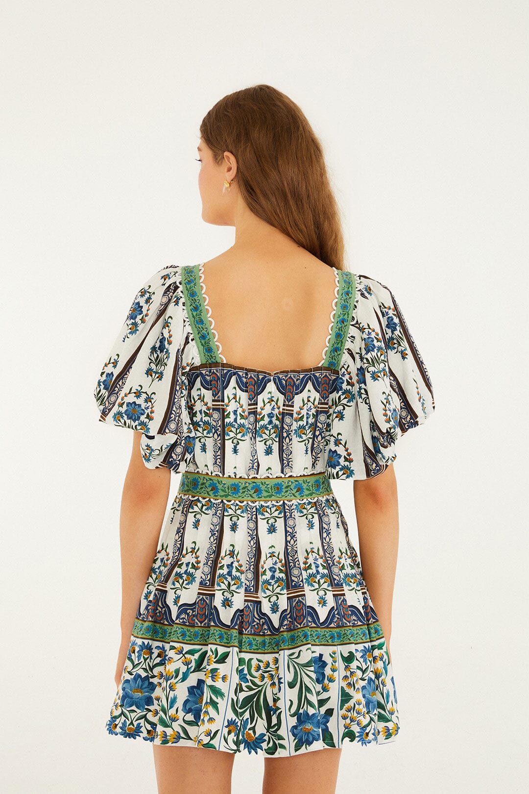 Off-White Manoela Belted Lenzing™ Ecovero™ Euroflax™ Mini Dress - Image 3