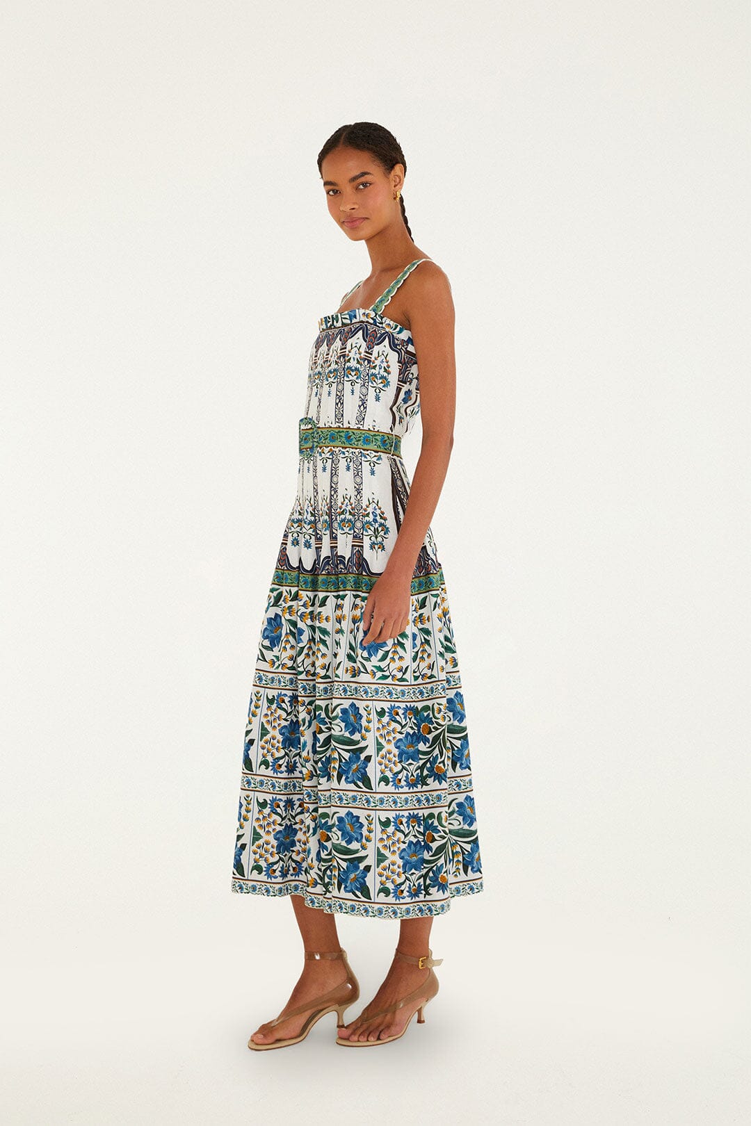 Off-White Manoela Belted Lenzing™ Ecovero™ Euroflax™ Maxi Dress - Image 4