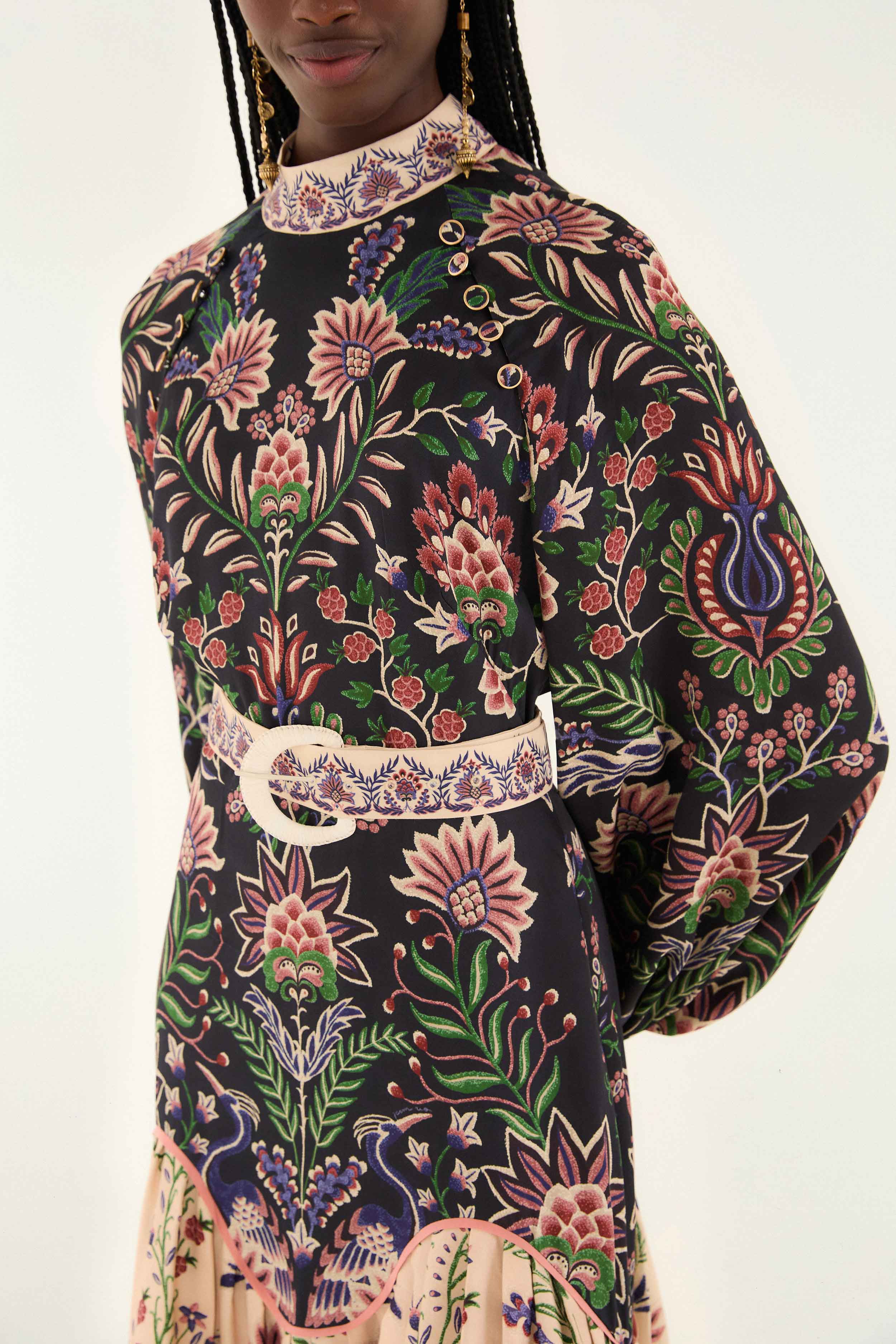 Marvelous Garden Black Midi Dress - Image 3
