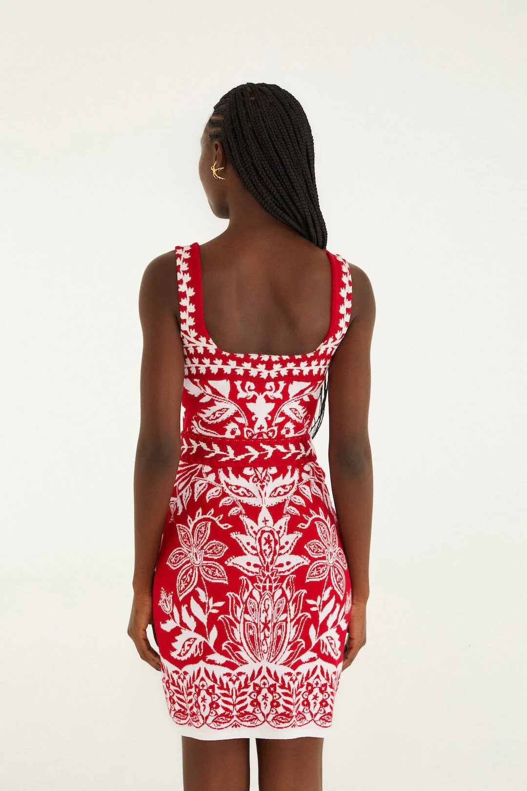 Red Miranda Knit Mini Dress - Image 3