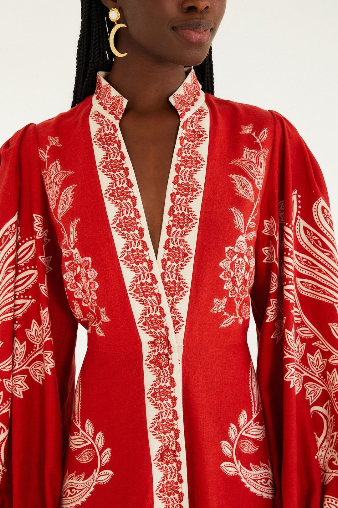 Red Miranda Lenzing™ Ecovero™ Euroflax™ Maxi Dress - Image 2