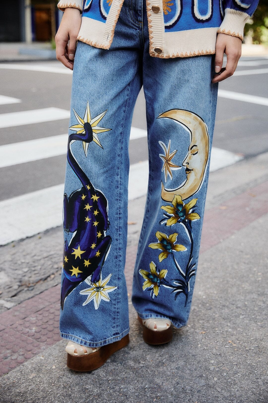 Denim Mystical Wide-Leg Pants - Image 2