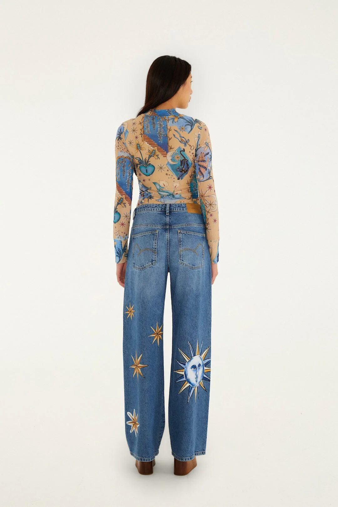 Denim Mystical Wide-Leg Pants - Image 3