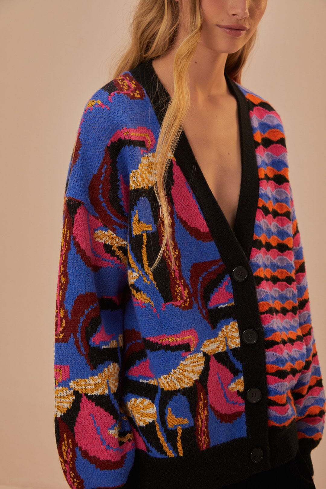 Mixed Mushrooms Knit Cardigan - Image 3