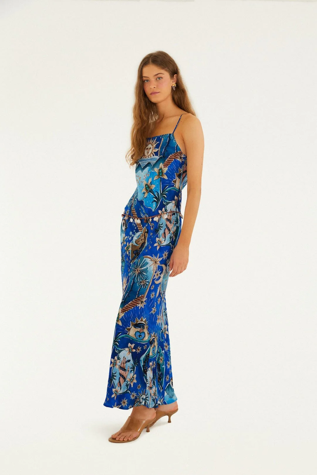 Blue Mystical Lenzing™ Ecovero™ Viscose Maxi Dress - Image 4