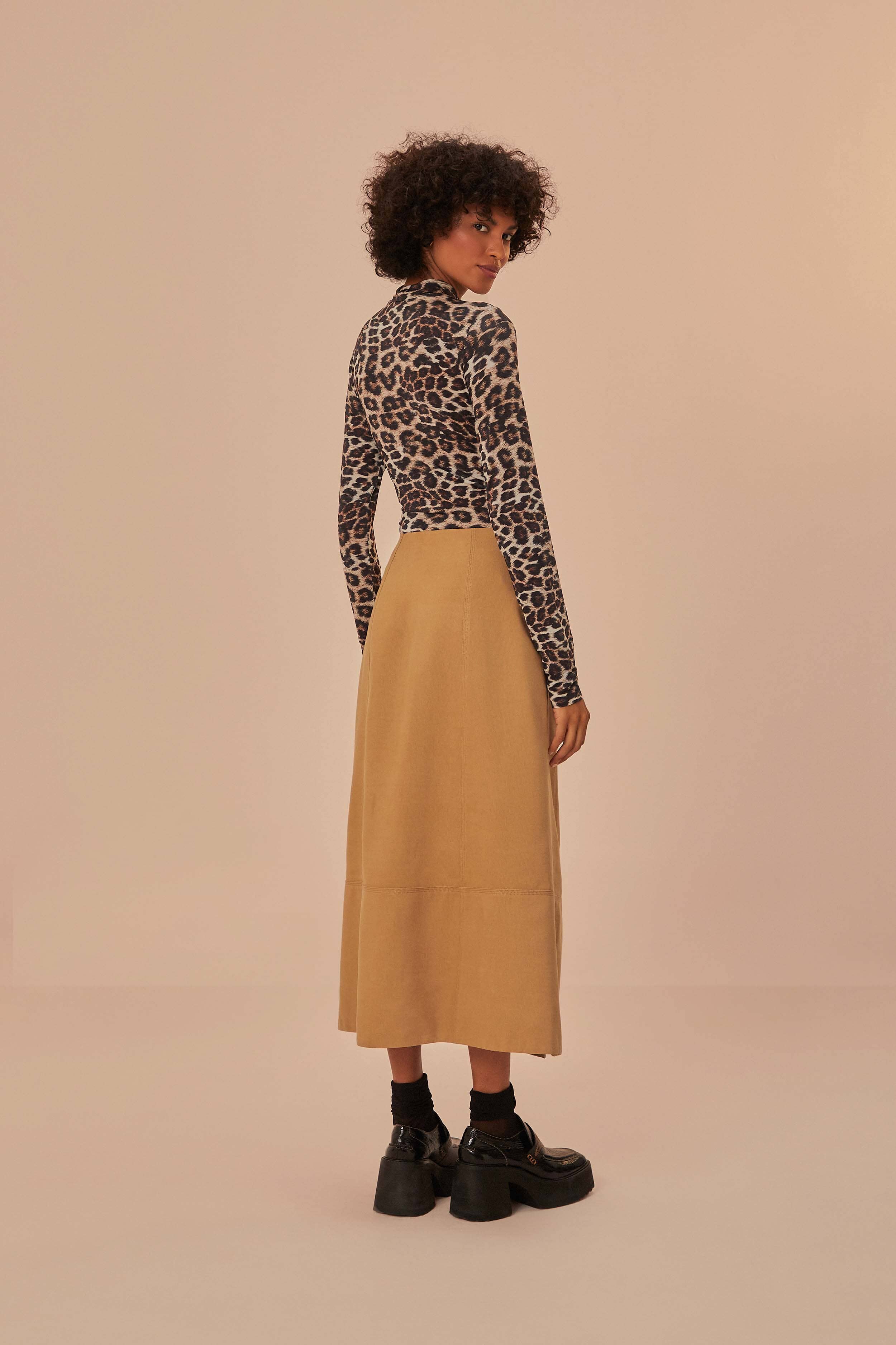 Natural Skin Cream Jersey Blouse - Image 4