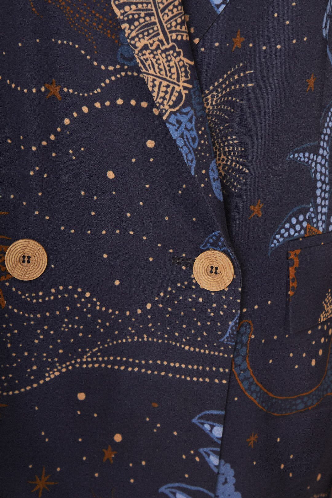 Navy Blue Night Jungle Blazer - Image 6