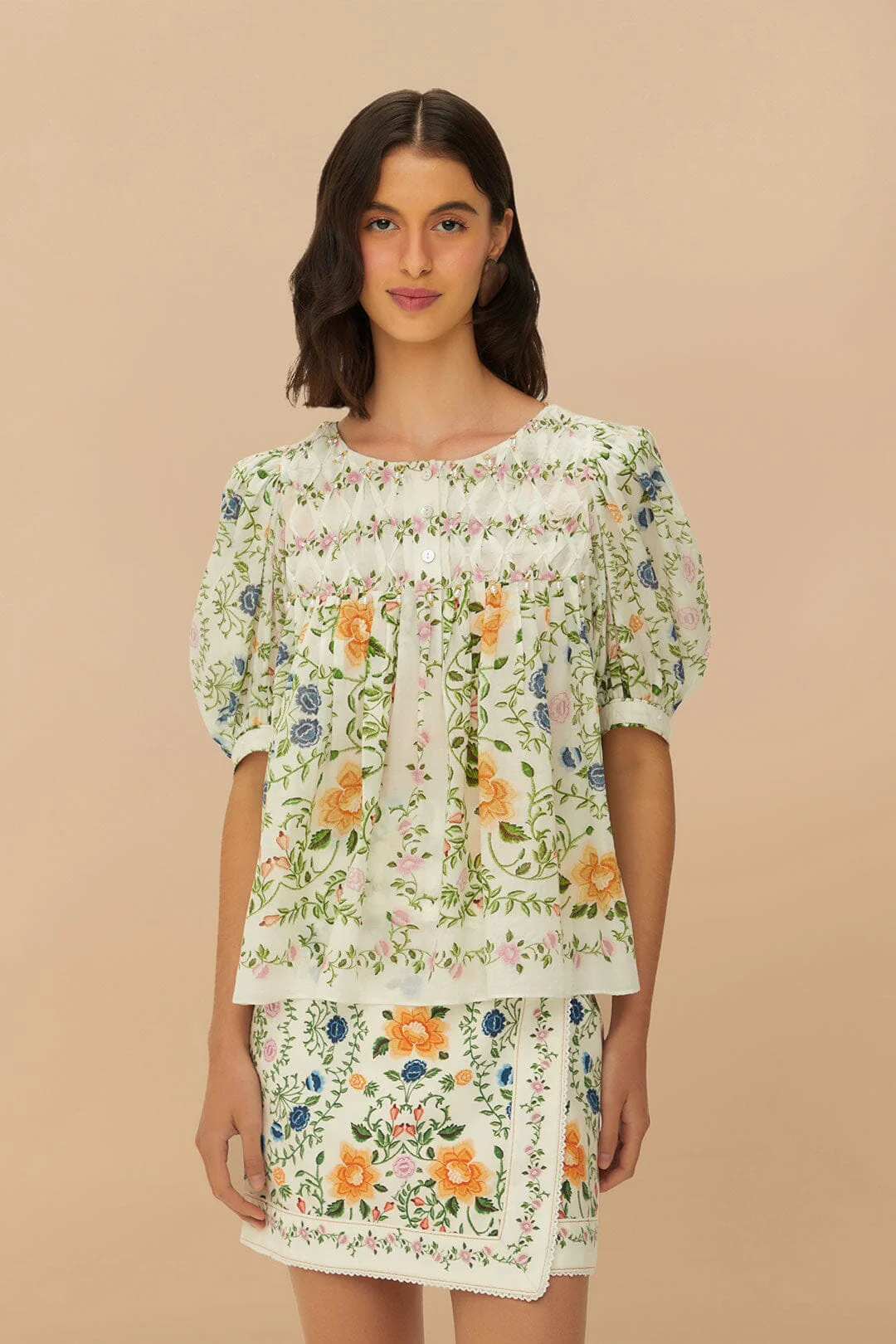 Off-White Folk Floral Mini Skirt - Image 3