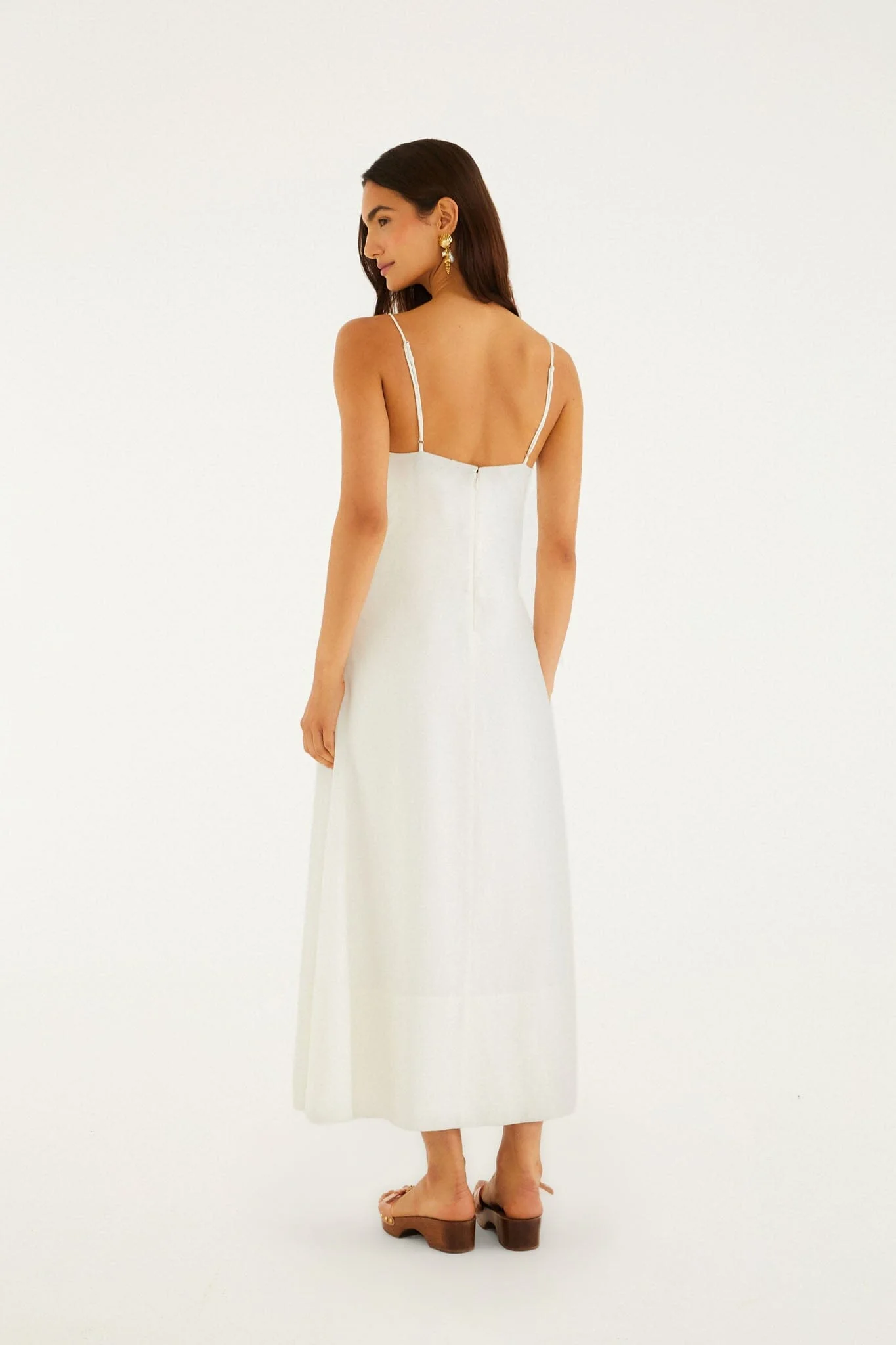 Off-White Paper Boat 3d Lenzing Ecovero Euroflax Maxi Dress - Image 3