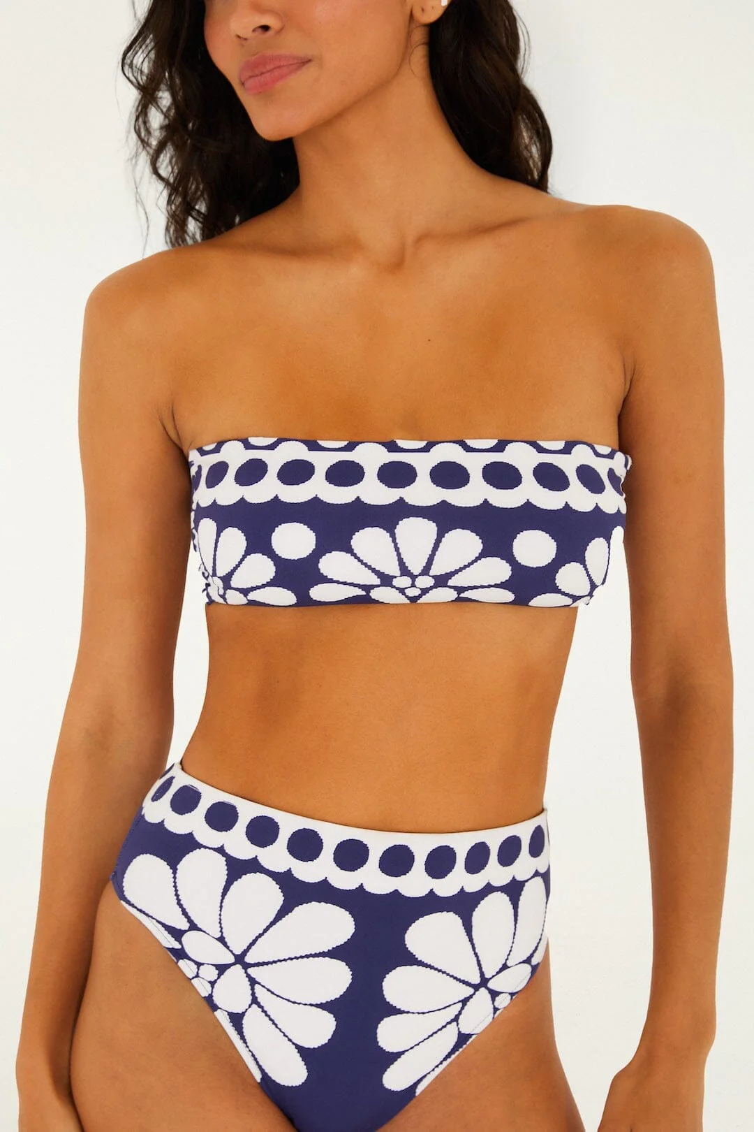 Blue Palermo High Waist Bikini Bottom - Image 4