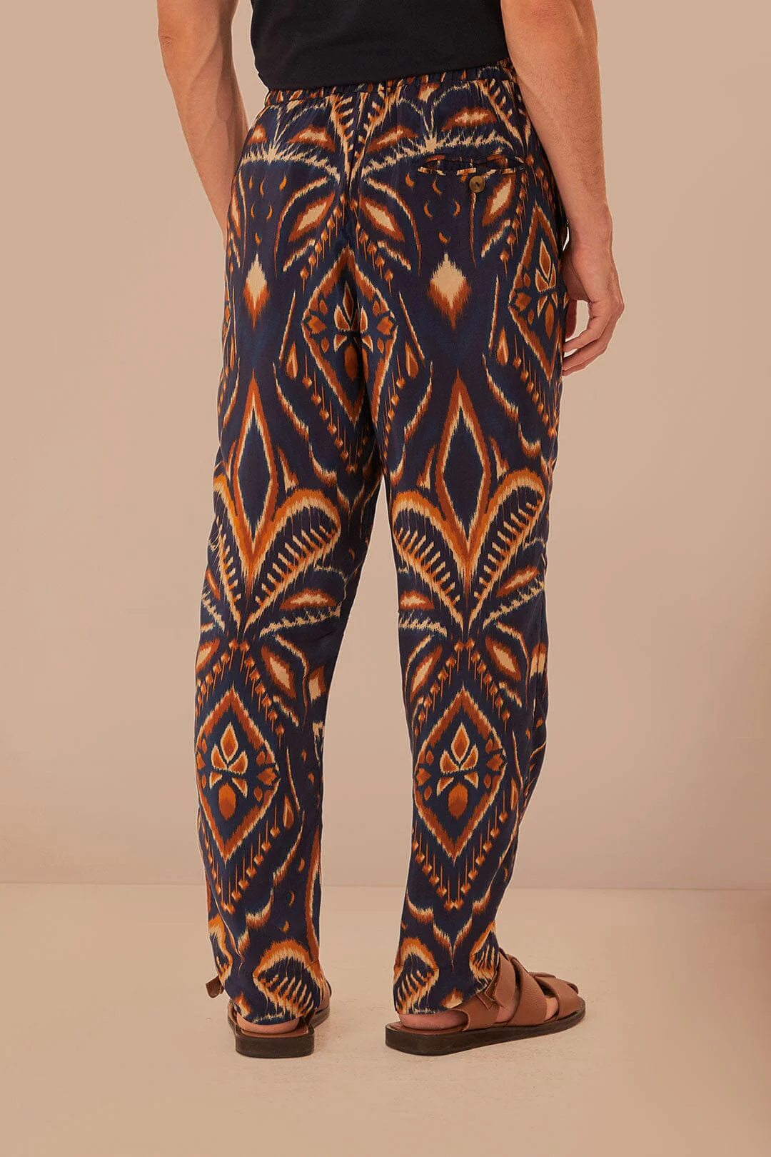 Blue Pineapple Ikat Pants - Image 5