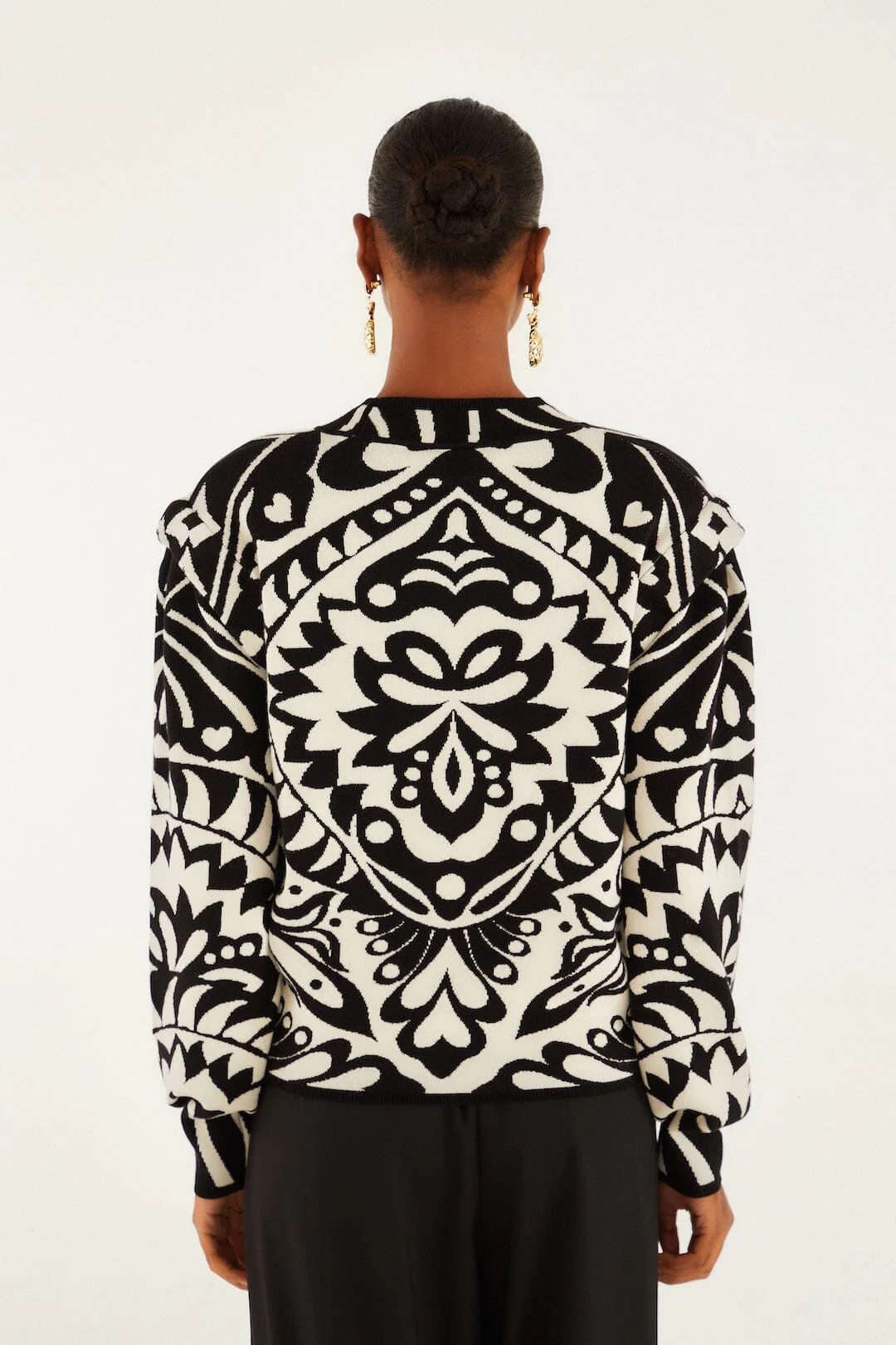 Black And White Pineapple Love Sweater - Image 3