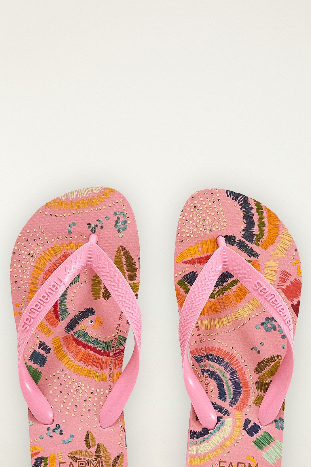 Pink Colorful Birds Havaianas Sandals - Image 3