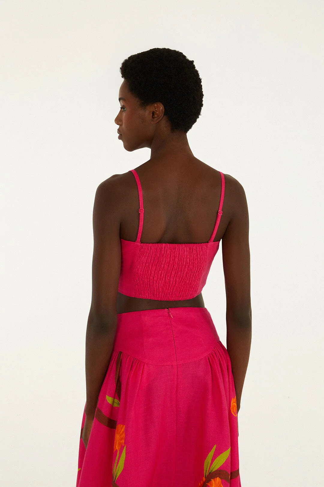 Pink Euroflax™ Premium Linen Corset Top - Image 3