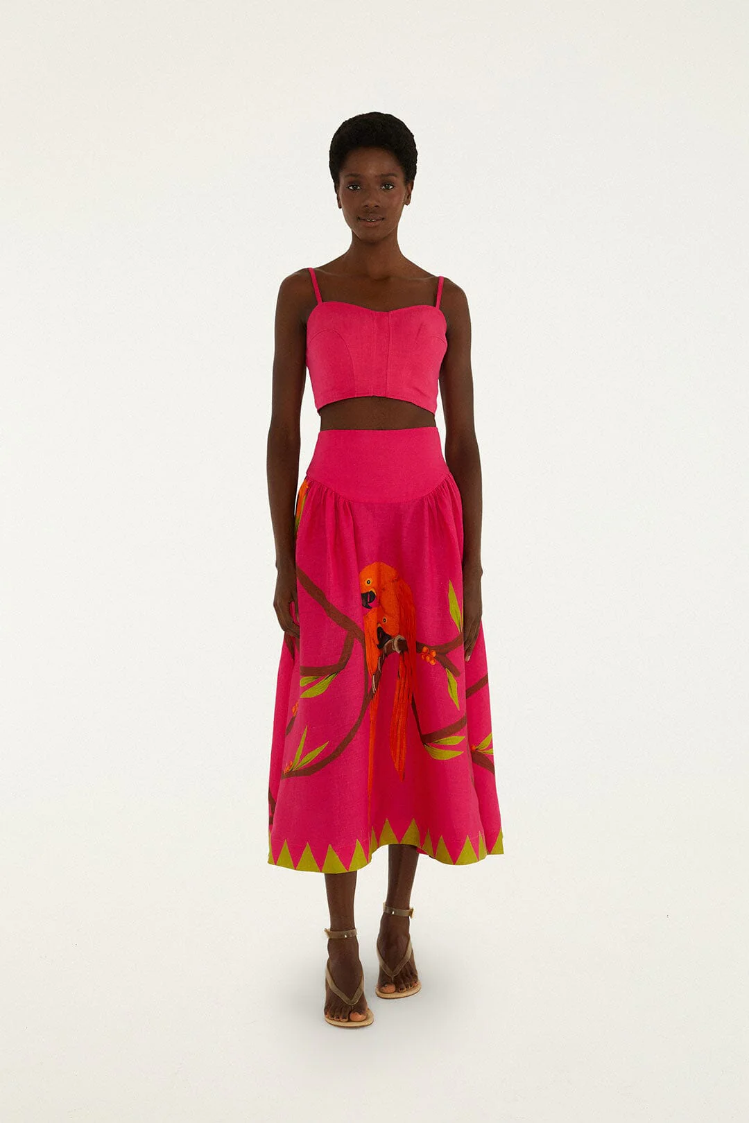 Pink Euroflax_x0099_ Premium Linen Maxi Skirt - Image 2
