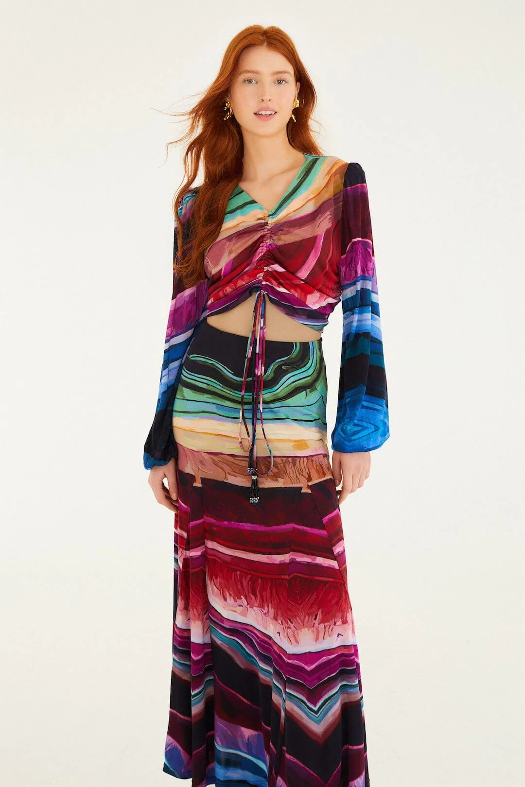 Multicolor Precious Gems Maxi Skirt - Image 4