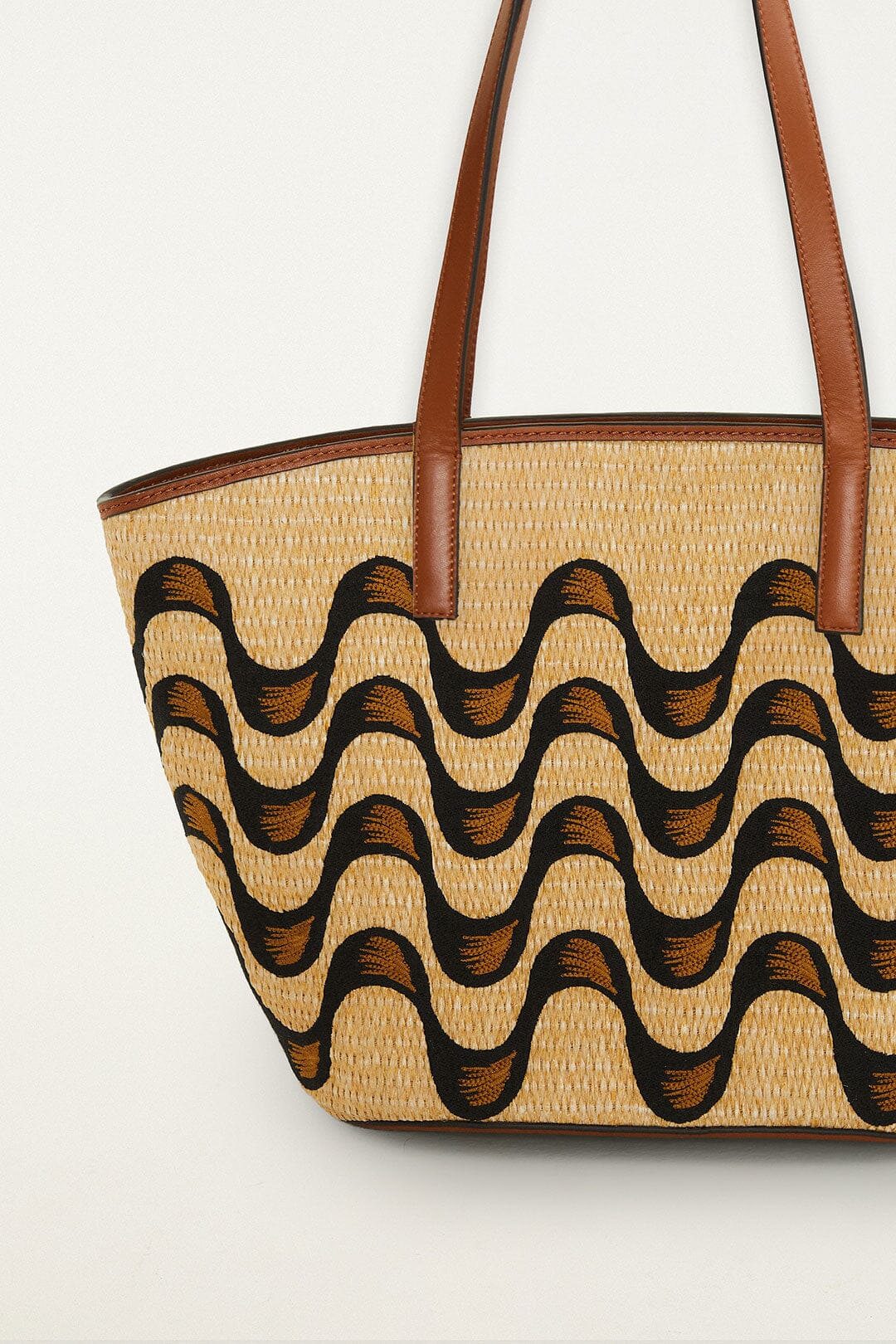 Raffia Basket Tote Bag Large - Image 2