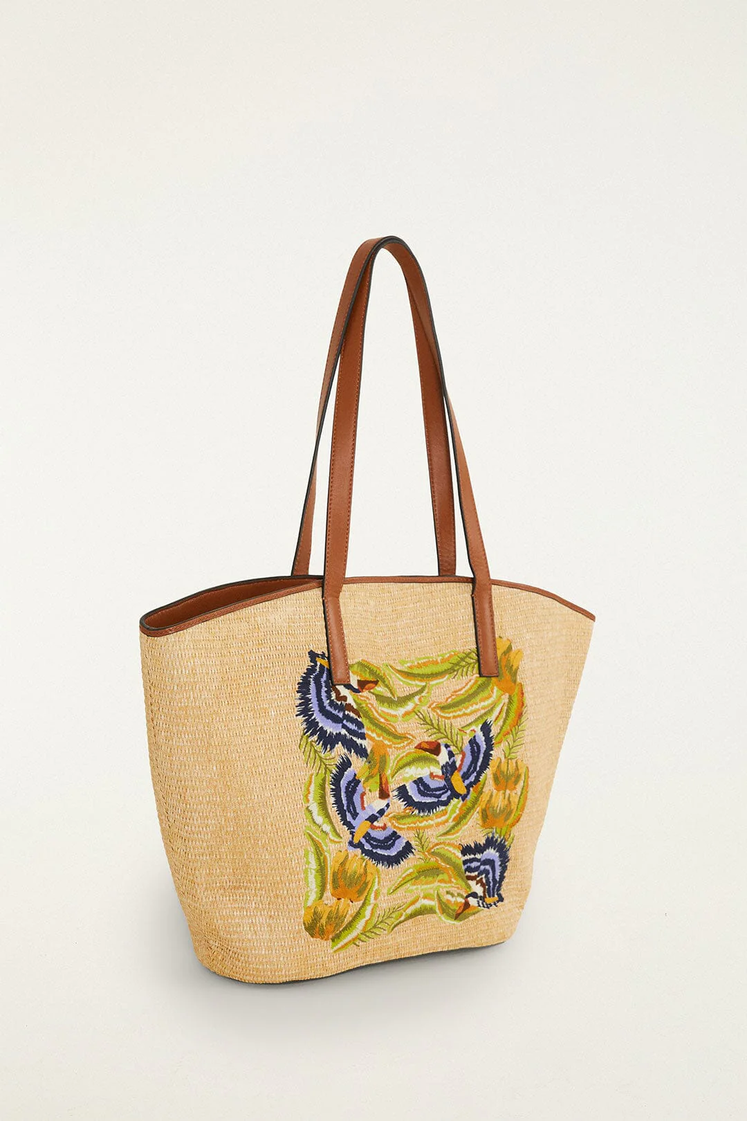 Raffia Basket Tote Bag Large - Image 4