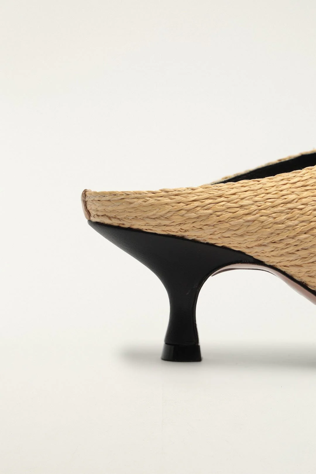 Raffia Embroidered Icons Kitten Heeled Sandal - Image 5