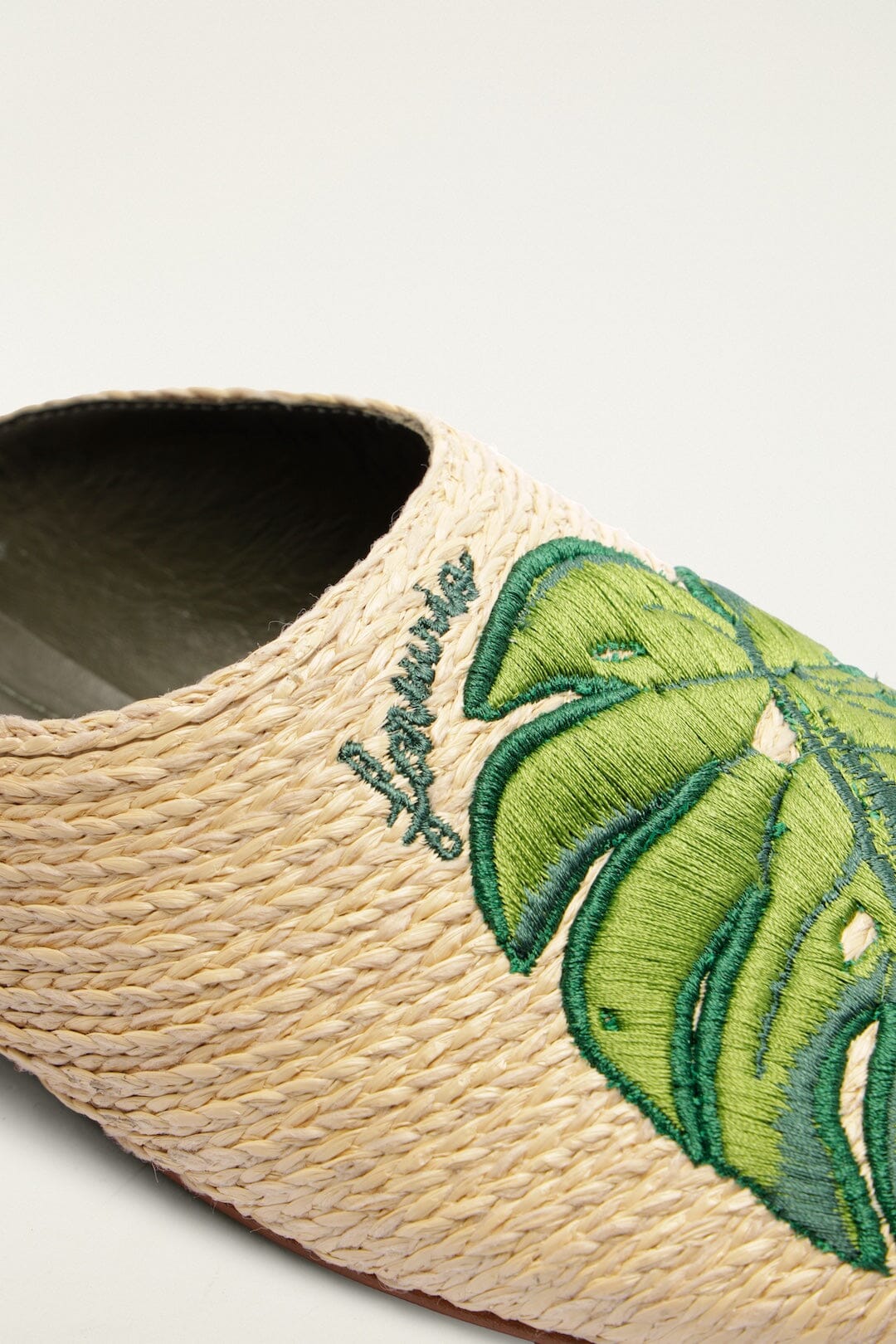 Raffia Embroidered Icons Mule - Image 4