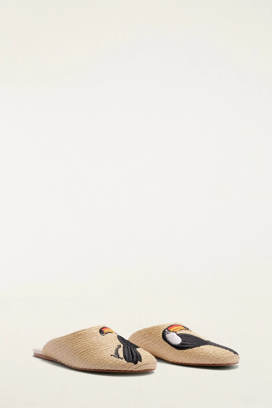 Raffia Embroidered Icons Mule - Image 2