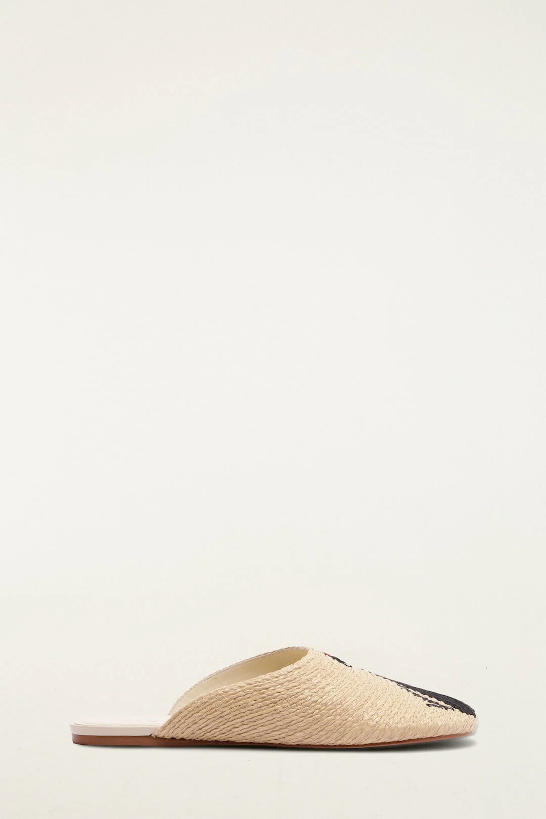 Raffia Embroidered Icons Mule - Image 3