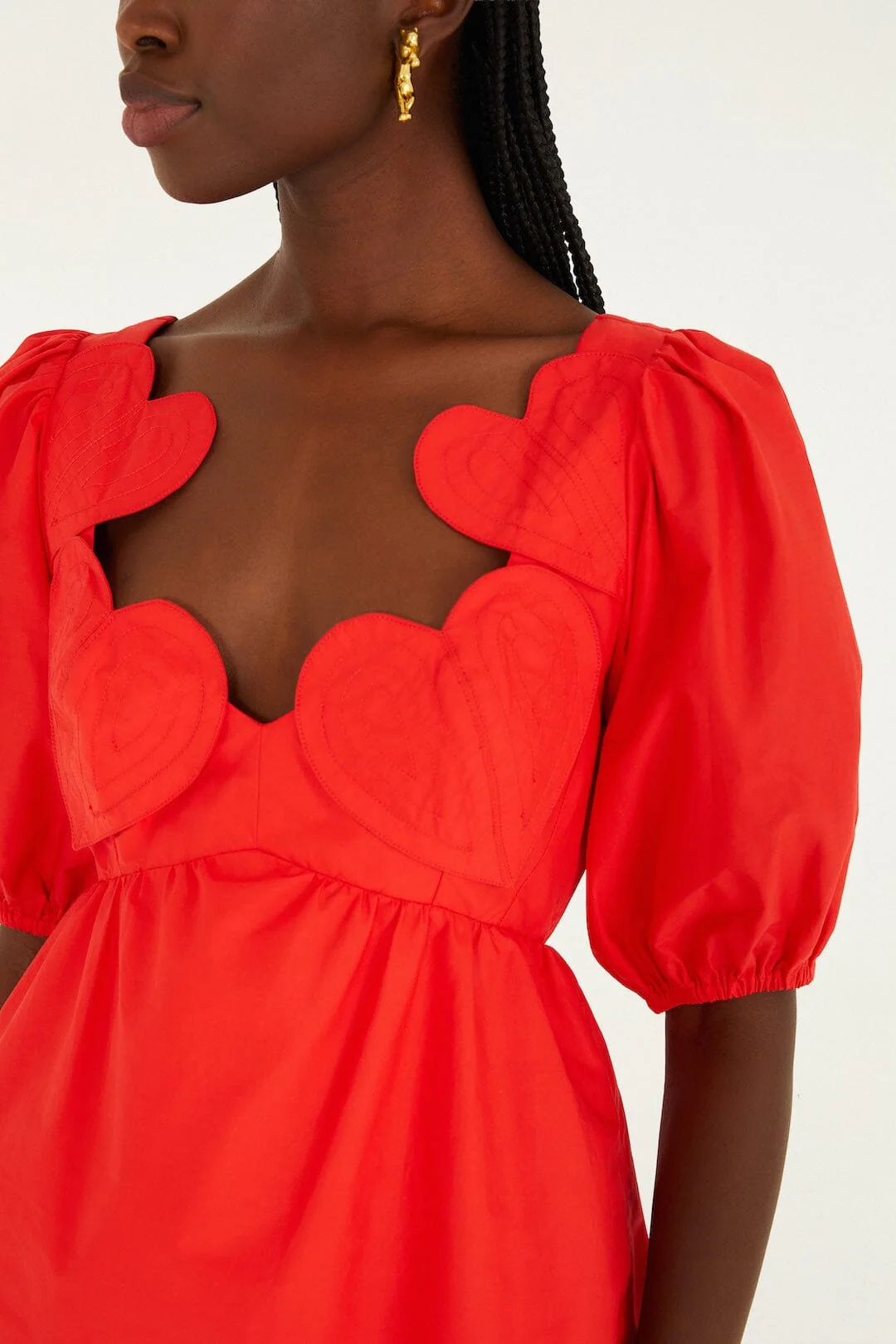 Red Heart Short Sleeve Organic Cotton Blouse - Image 2