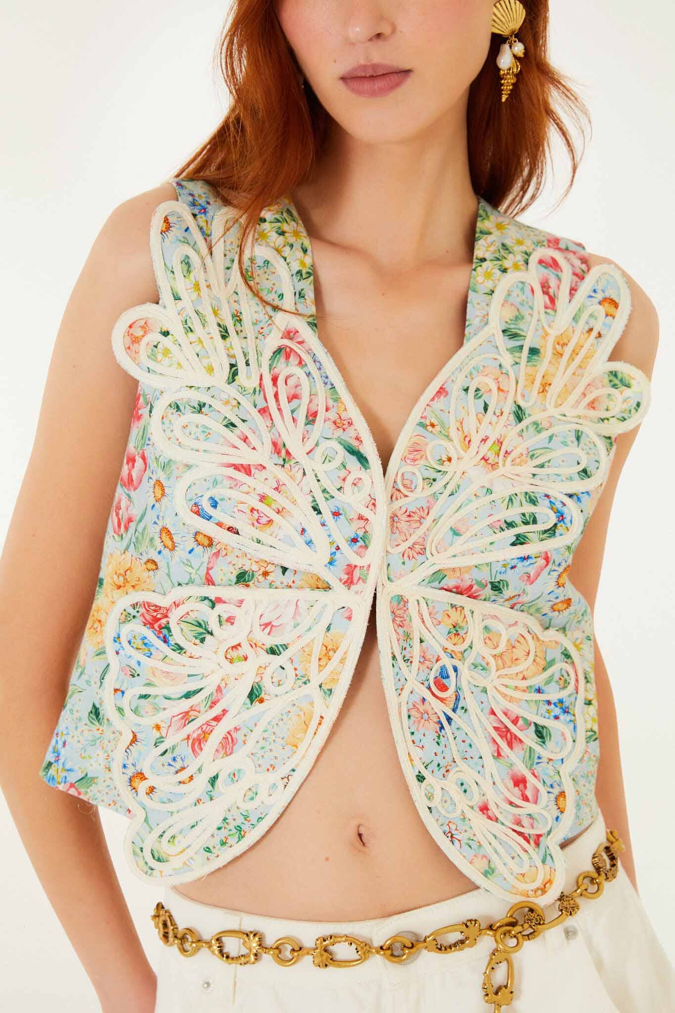 Multicolor Rendeira 3d Euroflax Premium Linen Vest - Image 6