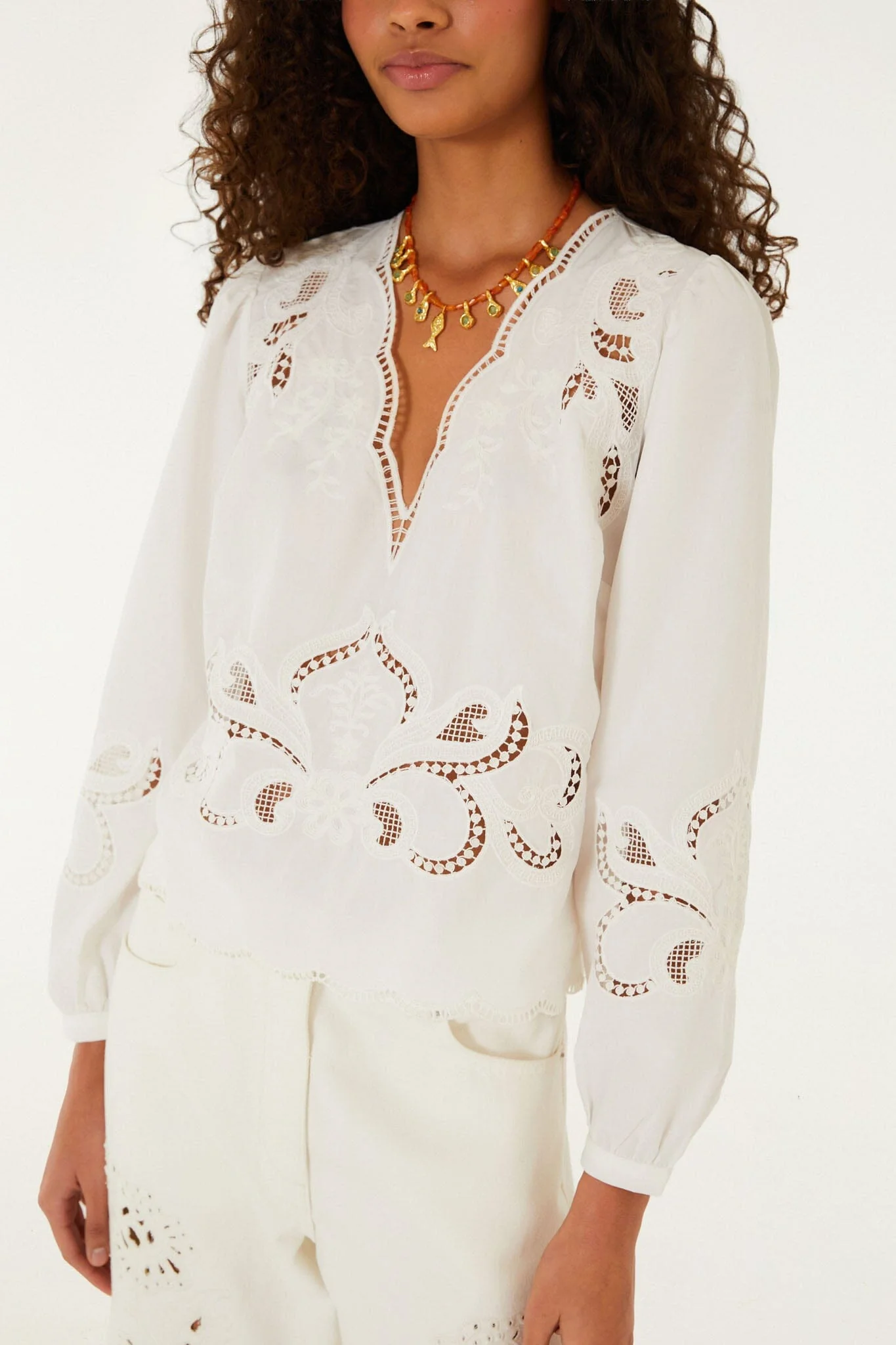 Off-White Richelieu Long Sleeve Blouse - Image 5