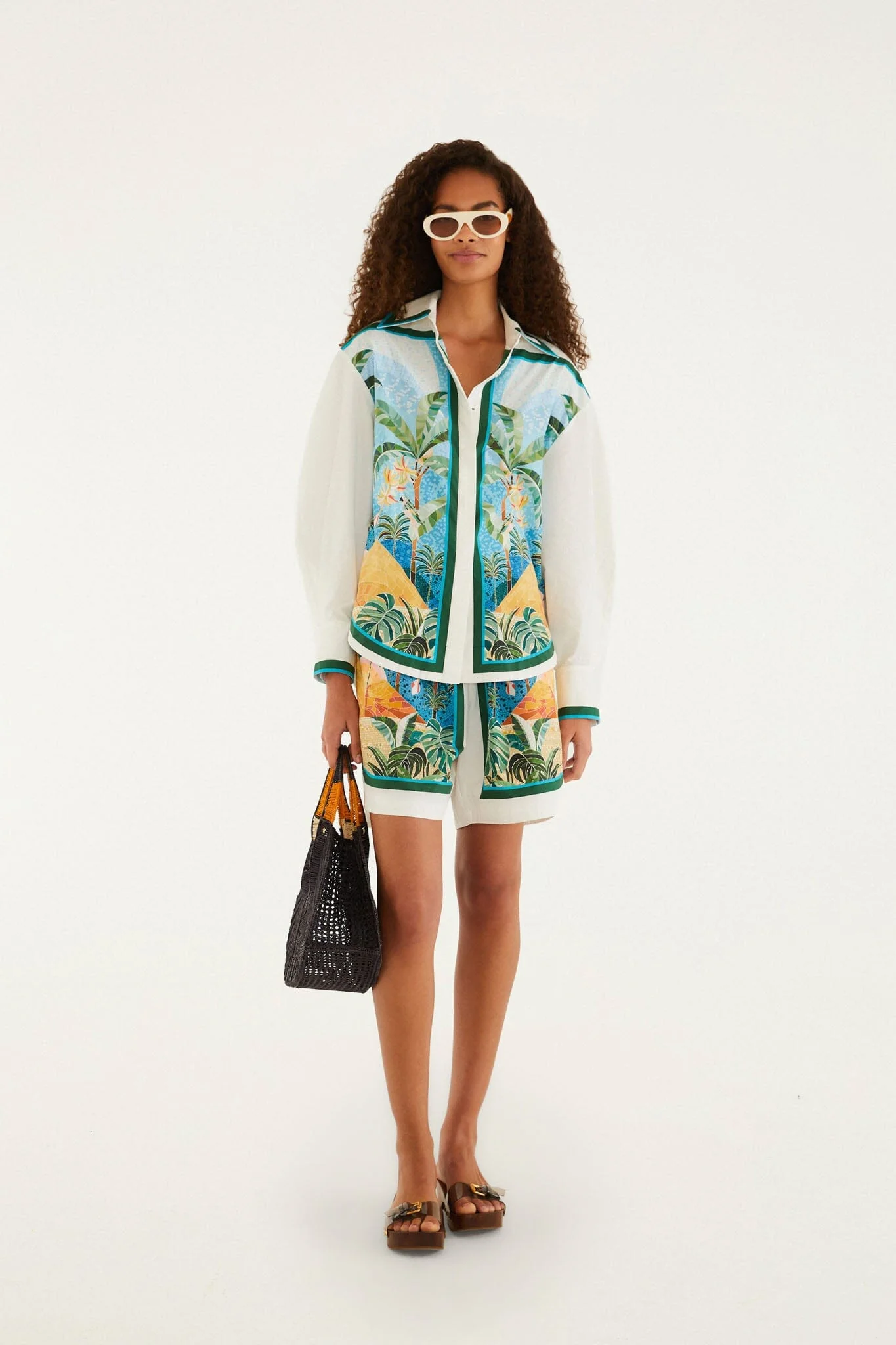 Multicolor Rio Mosaic Collared Buttoned Shirt - Image 2