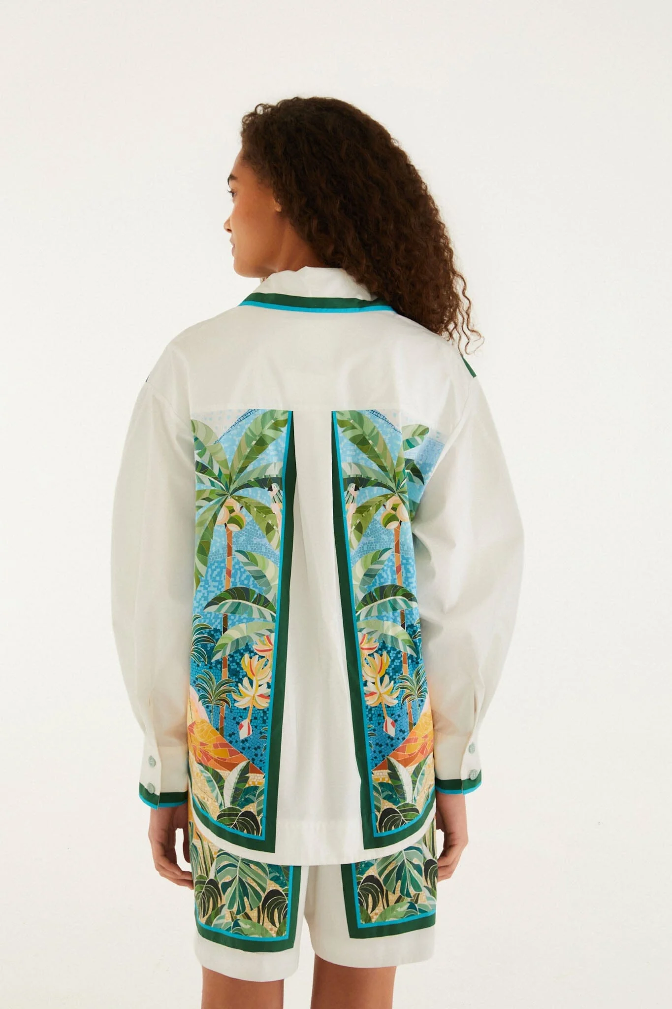 Multicolor Rio Mosaic Collared Buttoned Shirt - Image 3