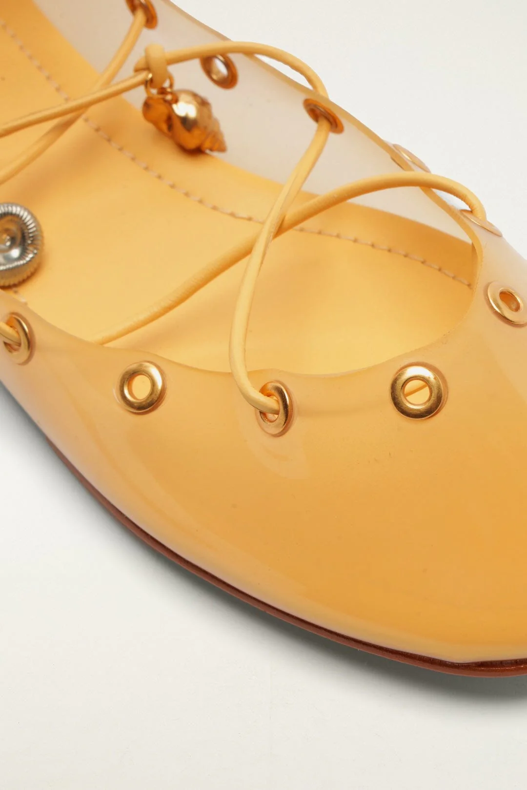 Yellow Sea Lace Up Jelly Ballerina - Image 5