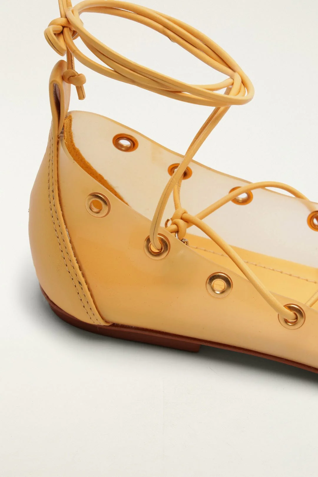 Yellow Sea Lace Up Jelly Ballerina - Image 7