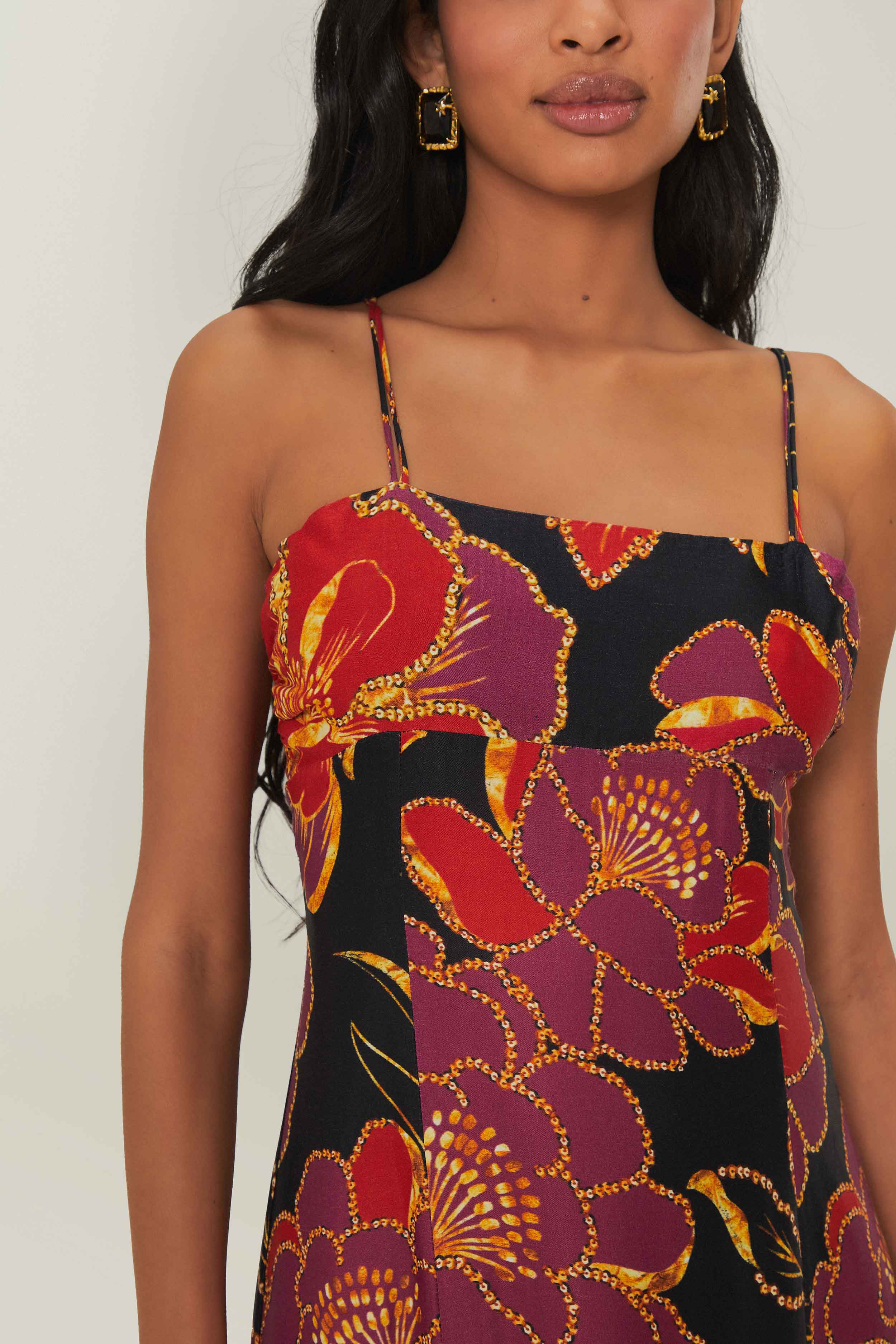 Black Shiny Chita LENZING™ ECOVERO™ Maxi Dress - Image 3