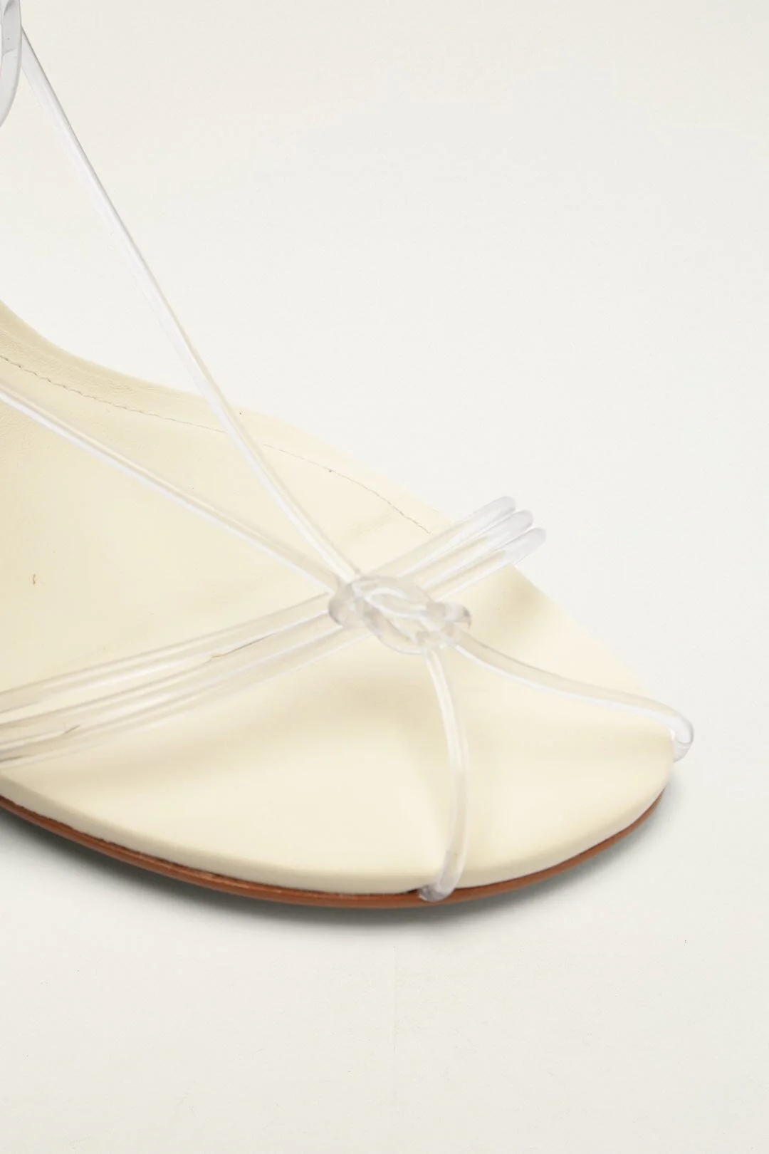 White Spaghetti Jelly Kitten Heeled Sandal - Image 4