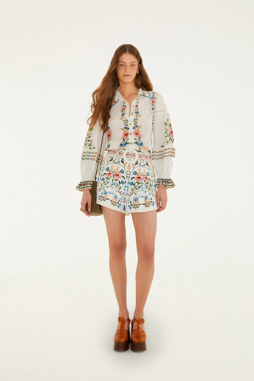 Off-White Stitched Garden Blouse - Image 4