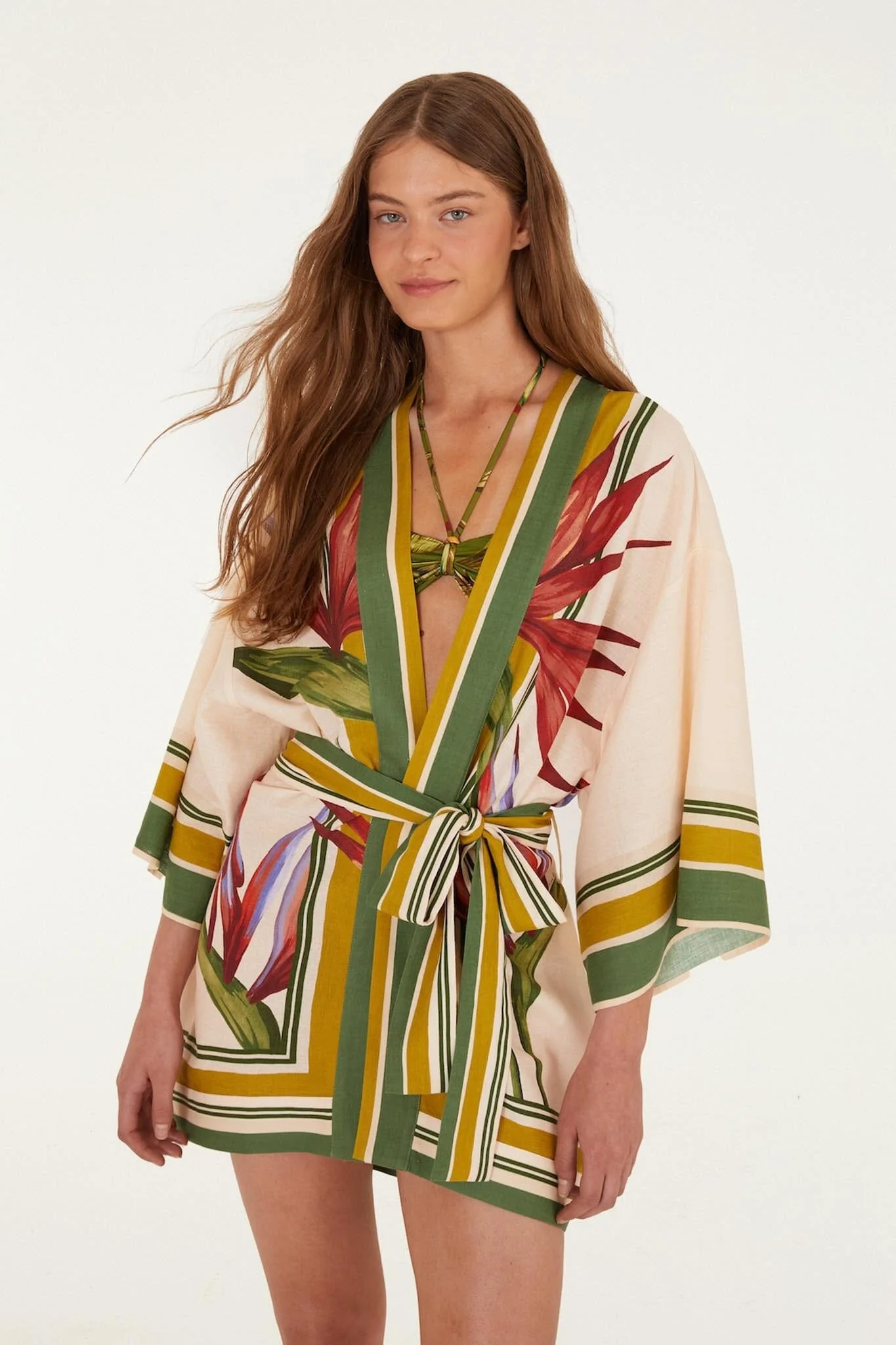 Light Blush Strelitzia Kimono - Image 2