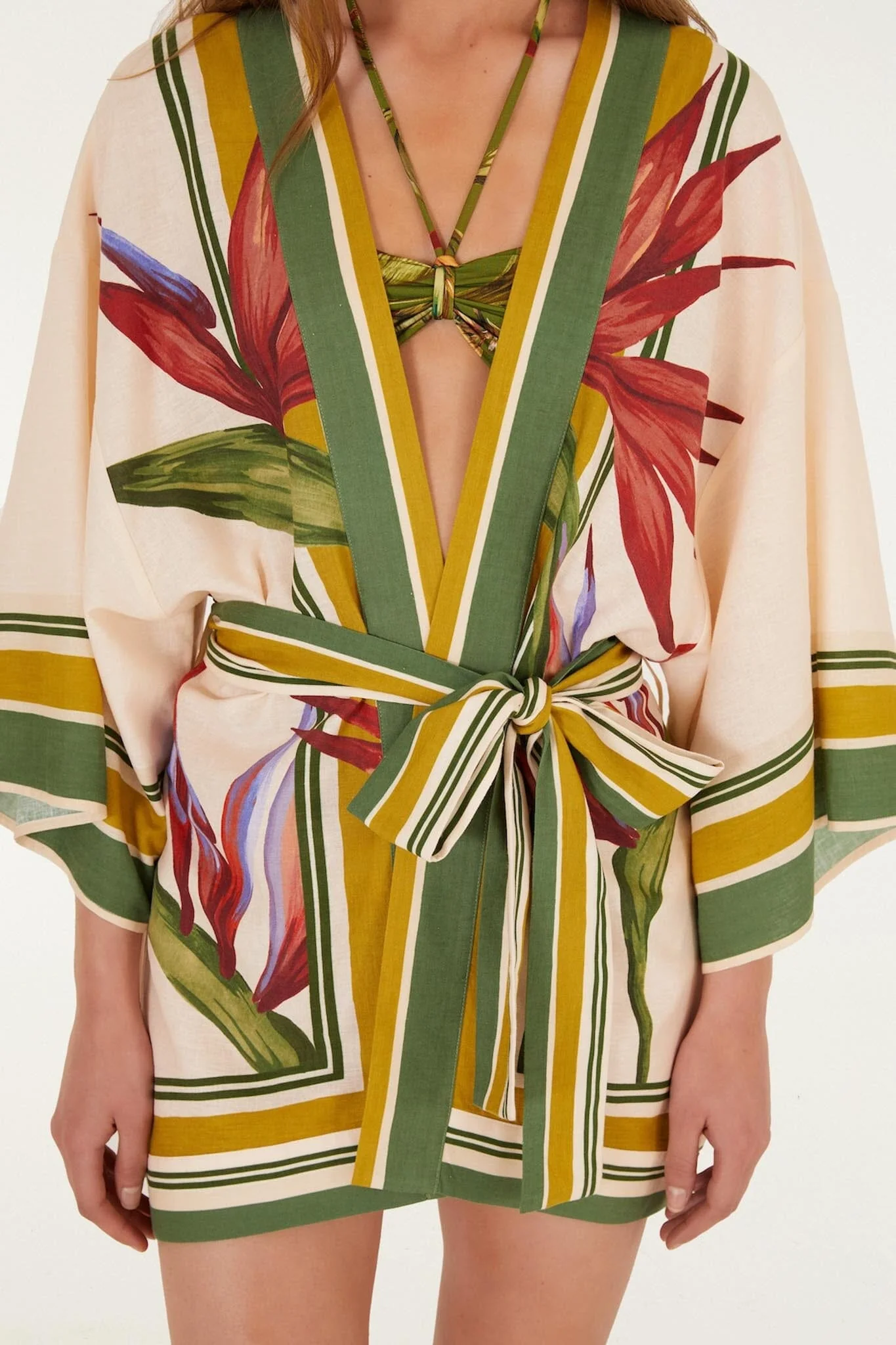 Light Blush Strelitzia Kimono - Image 4
