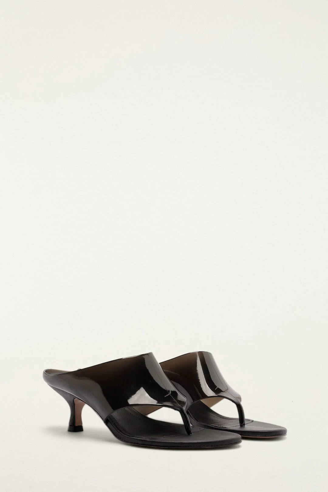 Black Thong Jelly Kitten Heel - Image 3